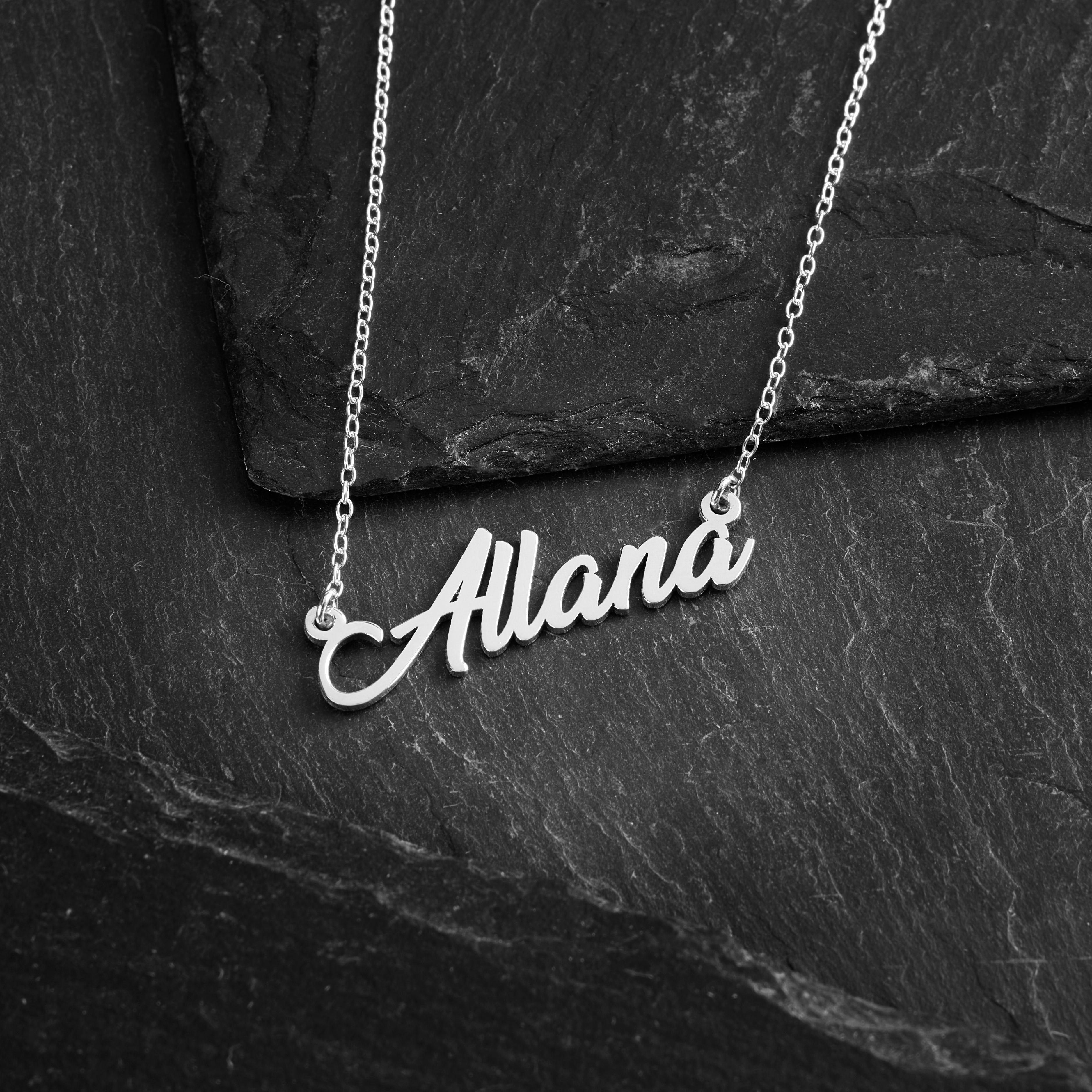Custom Name Necklace Solid Sterling Silver