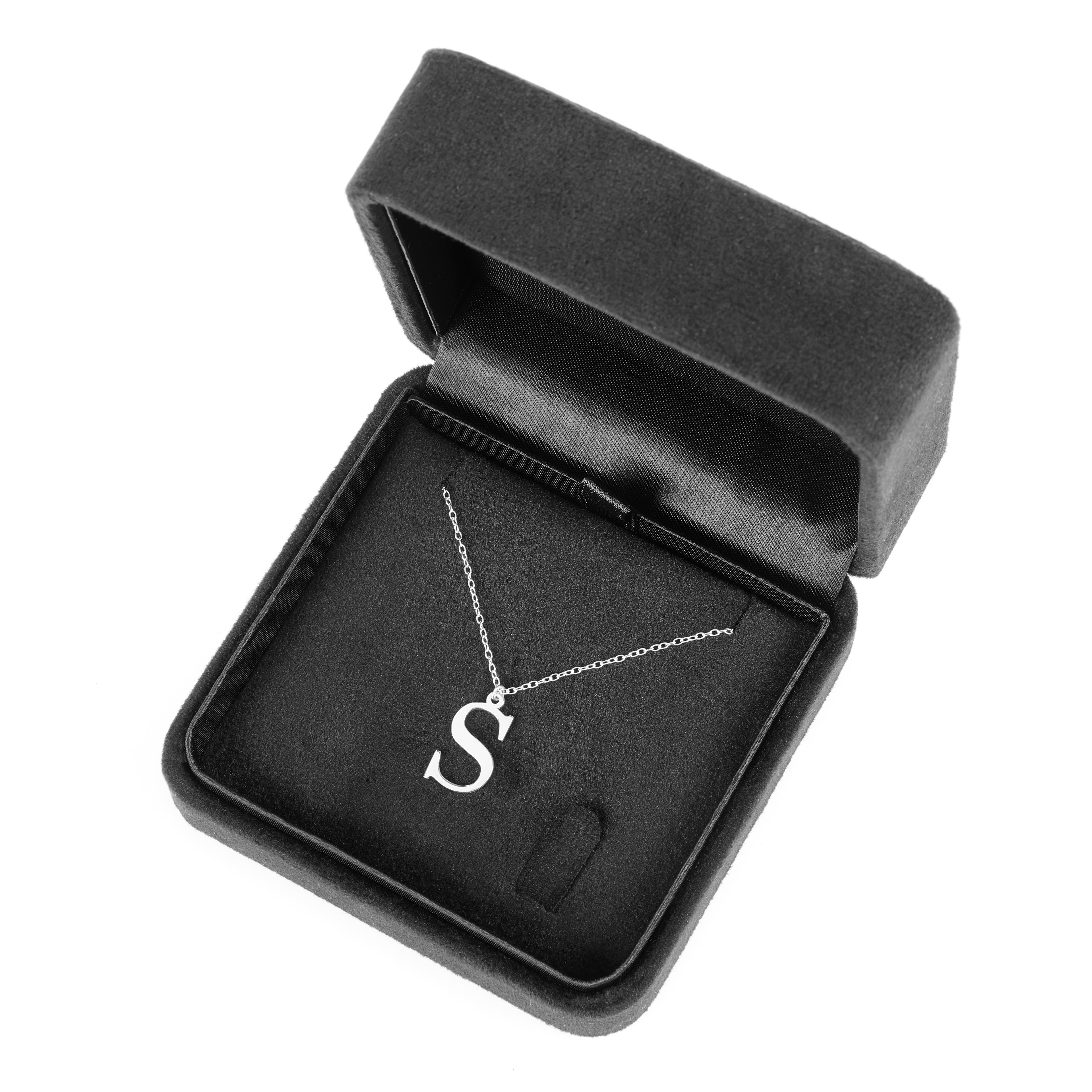 Initial Necklace in Solid Sterling Silver
