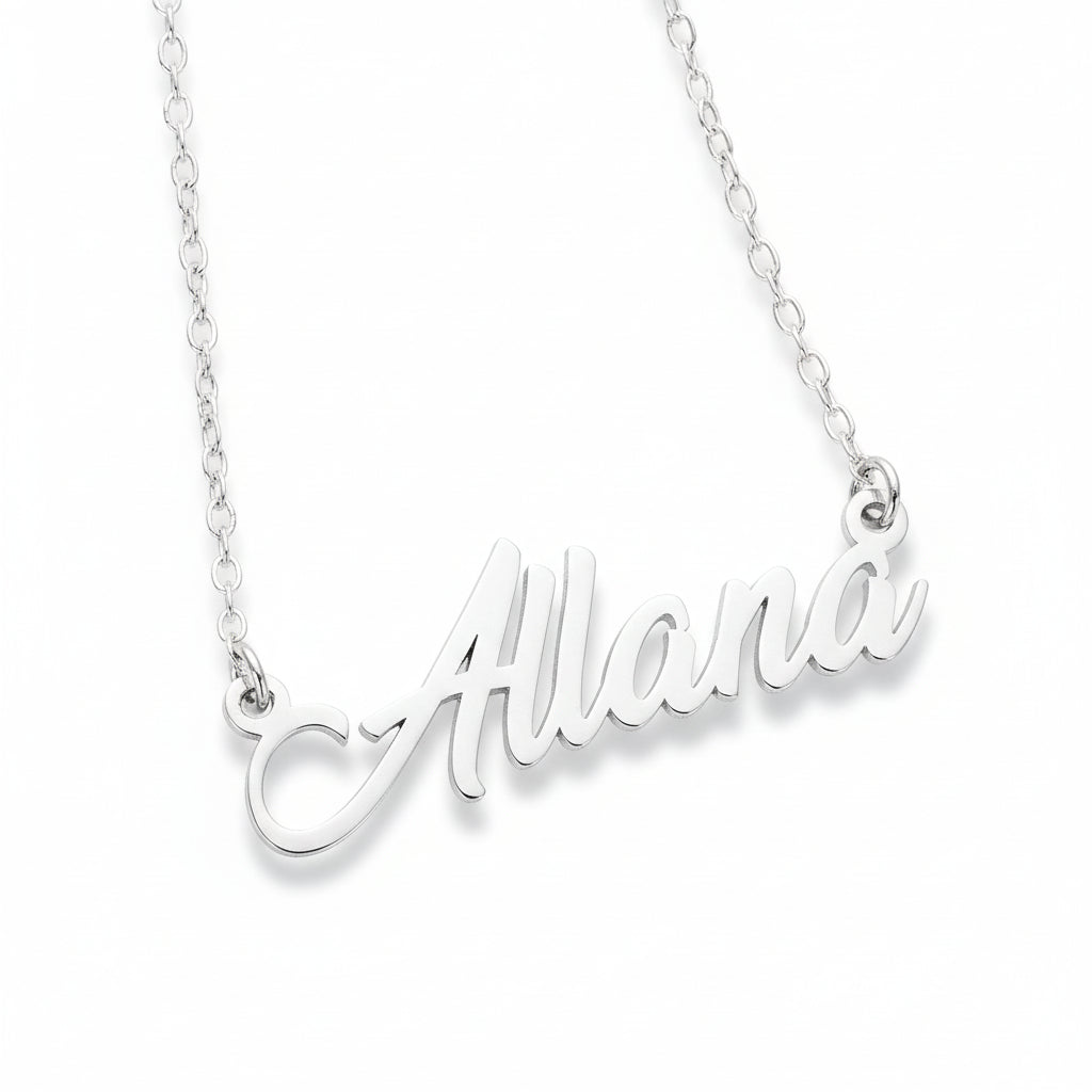 Custom Name Necklace Solid Sterling Silver